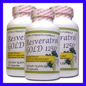 3 Pack-Resveratrol Gold 1250 - Maximum Potency 1250 Mg