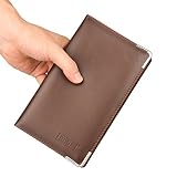 300PCS MaxGear Professional Business Card Book PU Leather Business Card Holder Book Journal Name Card Book Holder Business Card Organizer - Holds 300 Cards COFFEE