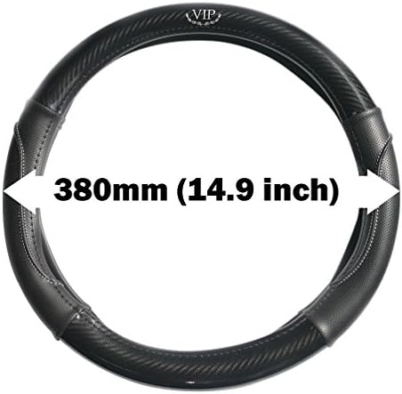Real Carbon Steering Wheel Cover Urethan Coating For Honda Pilot 3R-C Accord AC-X Brio C Crider Crosstour CR-ZEV-Ster-14.9 inch