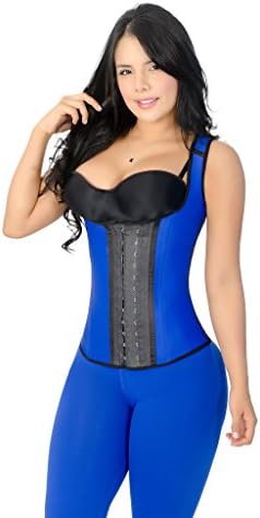 CT2024 Blue Workout Vest Cincher Corset Shapewear with 3 Hooks