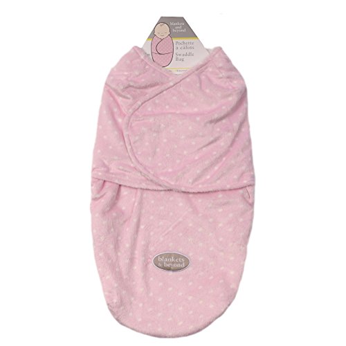 Baby's Dot Printed Comfort Super Plush Swaddle 0-3 Months Pink