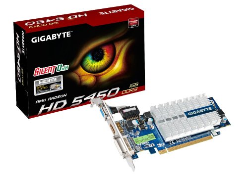 GIGABYTE Radeon HD5450 1024MB DDR3 64bit PCI-E Low Profile HDMI DVI-I D-sub passiv Preisvergleich