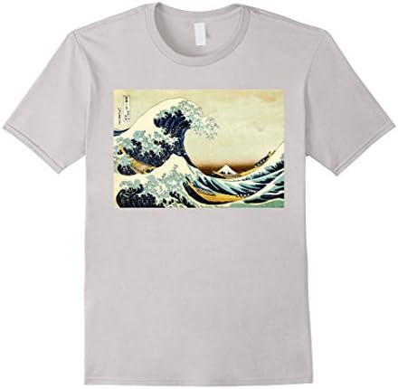 The Great Wave off Kanagawa - Japanese Vintage Art - Male XL - Silver