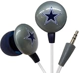 iHip NFF10200DAL NFL Dallas Cowboys Mini Ear Buds, Blue/Silver
