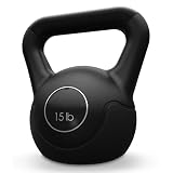 Cap Barbell Fitness 15-Pound Black Vinyl Kettlebell