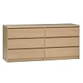Sweden 6 Drawer Double Dresser - Maple