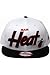 New Era Team Script White Miami Heat Snapback Hat White. Size: