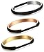 Besteel Jewelry Stainless Steel Cuff Bracelets for Women Band Elegant Indent 3 Pcs Set (SGR)