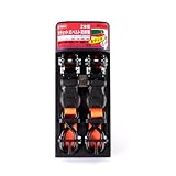 ラチェット式ベルト荷締機 2本セット フック ERT-25SR/ラッシングベルト/ベルト荷締【E-Value】