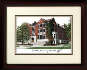 Alma Mater- Michigan State University, Union 75th Anniversary Framed Lithograph