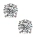 FANTOM Rose Gold Solid Silver Stud Earrings for Women - Four Prong Round Stud Earrings