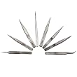 Tweezer Precision Set 8 Stainless Steel Anti Magnetic Tweezers in Pouch