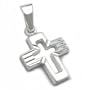 D' Aro Shop24� Colgantes cruz de diamantes, plata 925