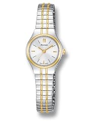 Womens Pulsar Expansion Band Watch Silvertone / Goldtone