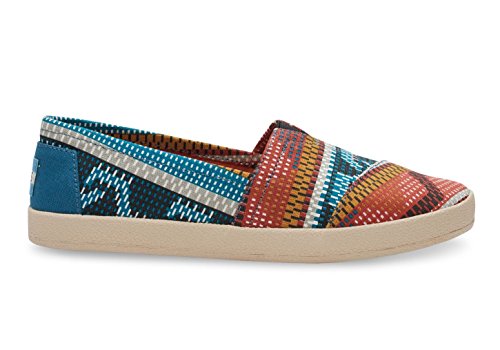 TOMS MULTI CANVAS GEOMETRIC WOMEN'S AVALON SLIP-ONS