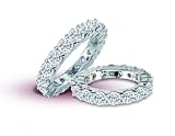 14K White Gold Diamond Eternity Band-GH SI-5.00 Ct.