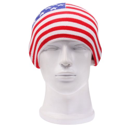 American Flag Style Winter Woolen Yarn Hat Warming Cap