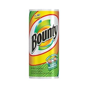 Bounty White Paper Towels, 44-Sheet Rolls (Case of 30) [Certified Frustration-Free Packaging]