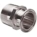 Parker Sanitary Tube Fitting, Stainless Steel 304, Adapter, 1-1/2" Tube OD x 1-1/2" NPT Male