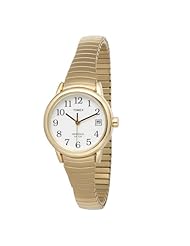 Timex Womens T2H351 Easy Reader Gold-Tone Expansion Band Watch