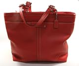 AUTHENTIC COACH HAMPTONS PEBBLED LEATHER BOOK BABY TOTE 13083 (Geranium) by 