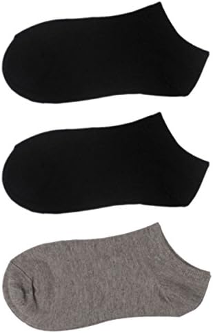 Poloos Fashion Ankle Socks for Women Low Cut Athletic Womens Socks Printed - 3 Pack Black/Grey