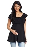 Maternal America Womens Maternity  Ruffle Bib Blouse