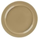 Emile Henry - 969226 - Lot de 4 Assiettes Plates - Céramique Émaillée - Coloris Muscade - Diamètre: 28 cm