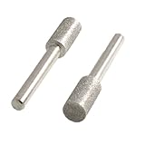 uxcell ダイヤモンドマウントポイント　研削ビット　10mmの円筒形ヘッド　長さ60mm　2個