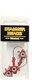 Big Hammer Jig Head with 2/0L Hook, Red, 1/4-Ounce(Pack of 3)
