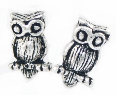 Tomas Oxidized 925 Sterling Silver Small 1/4″ Owl Stud/Post Earrings Comes Gift Boxed