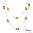 ZOCCAI Made in Italy High Quality Necklace With Precious Stones - Genuine 9.5-10mm Freshwater Pearls and Crystals Crafted in 18K Yellow Gold. Total item weight 25.9g Length 18in
