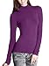 NIKIBIKI Women Seamless Long Sleeve Mock Neck Top, Made in U.S.A, One Size