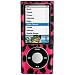 Crystal Hard Pink Faceplate Cover Case with Leopard Design for iPod Nano 5 5th Generation [WCP454]