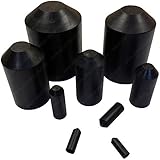 3/4" Heat Shrink End Cap - 25 Pieces - Black