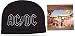 AC/DC - Silver Outline Logo - Black Beanie + Sticker