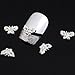 Yesurprise Butterfly Beads 10 pieces Silver 3D Alloy Nail Art Slices Glitters DIY Decorations