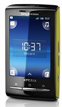 Sony Ericsson Xperia X10i mini Smartphone (6,6 cm (2,6 Zoll) Display, Android, WLAN, GPS, 5 MP Kamera) lime mit Wechselcover in schwarz