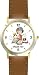 Girl Reading from Bible (Tanach) Judaica Jewish Theme - WATCHBUDDY&reg; DELUXE TWO-TONE THEME WATCH - Arabic Numbers - Brown Leather Strap-Size-Large ( Men's Size or Jumbo Women's Size )