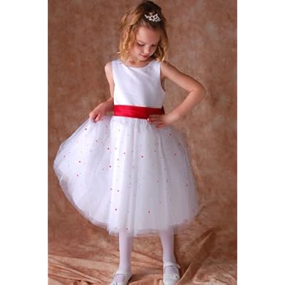 Sophias Style Wedding Flower Girl Dress Ruby Red Special Occasion Dress 2T-14