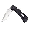 SOG Specialty Knives and Tools S301N-CP Magnadot 2.0 3.63-Inch Half Serrated Folding Knife with GRN Handle (Satin)