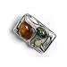 Jewelry : Certified Genuine Multicolor Amber and Sterling Silver Picture Pin Pendant