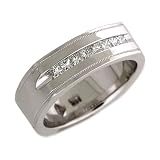 0.75 CT DIAMOND MENS WEDDING RING WHITE GOLD