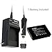 AC/DC Charger + Battery for Kodak EasyShare Camera DX7630 KLIC-5001 + car plug