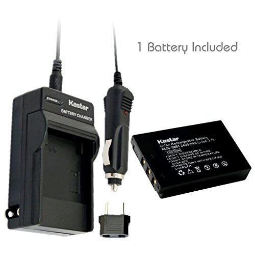 AC/DC Charger + Battery for Kodak EasyShare Camera DX7630 KLIC-5001 + car plug