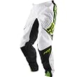 Fox Racing 180 Race Men's MX Motorcycle Pants w/ Free B&F Heart Sticker Bundle - White/Green