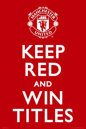 Manchester United - Keep Red Poster Print, 24x36 Poster Print, 24x36