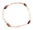 Anklet - A98 - Swarovski TM Crystal and Fire Polished Faceted Glass Beads - Stretch ~ Light Colorado Topaz (Gold)