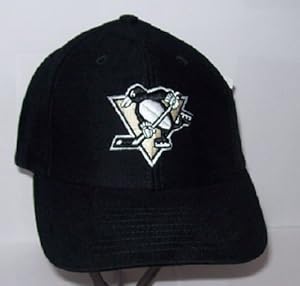 Pittsburgh Penguins Reebok Black Adult Adjustable Baseball Cap / Hat