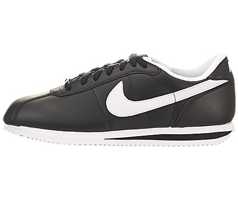 Nike Men s NIKE CORTEZ BASIC LEATHER  06 CASUAL SHOES 10 Men US (BLACK/WHITE)